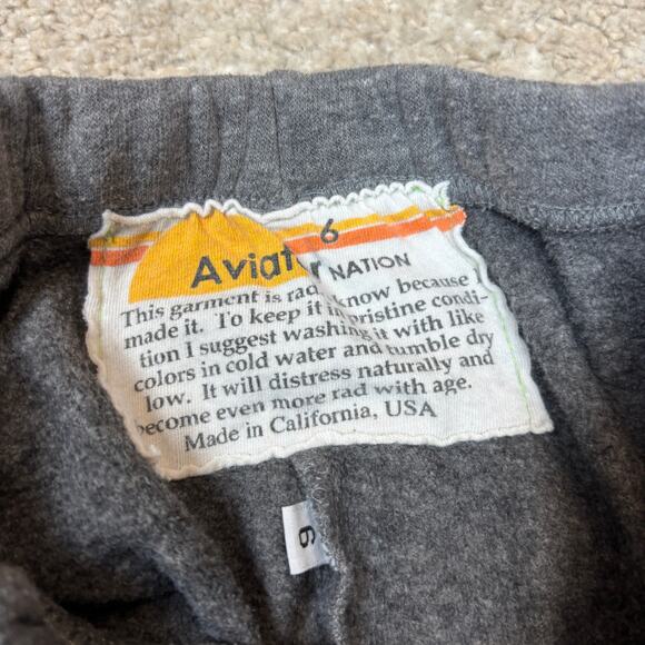 Aviator Nation 5 Stripe Sweatpants Joggers Kids Size 6 AS IS - Picture 6 of 9